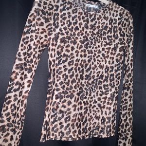 Leopard/ cheetah mesh long sleeve